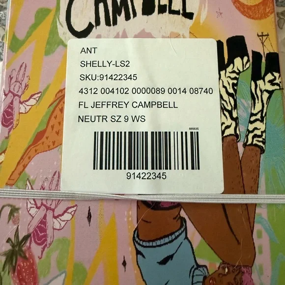 Jeffrey Campbell Cream Flats with Mesh Design - Picture 5 of 8